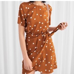 & Other Stories Tie Front Mini dress